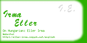 irma eller business card